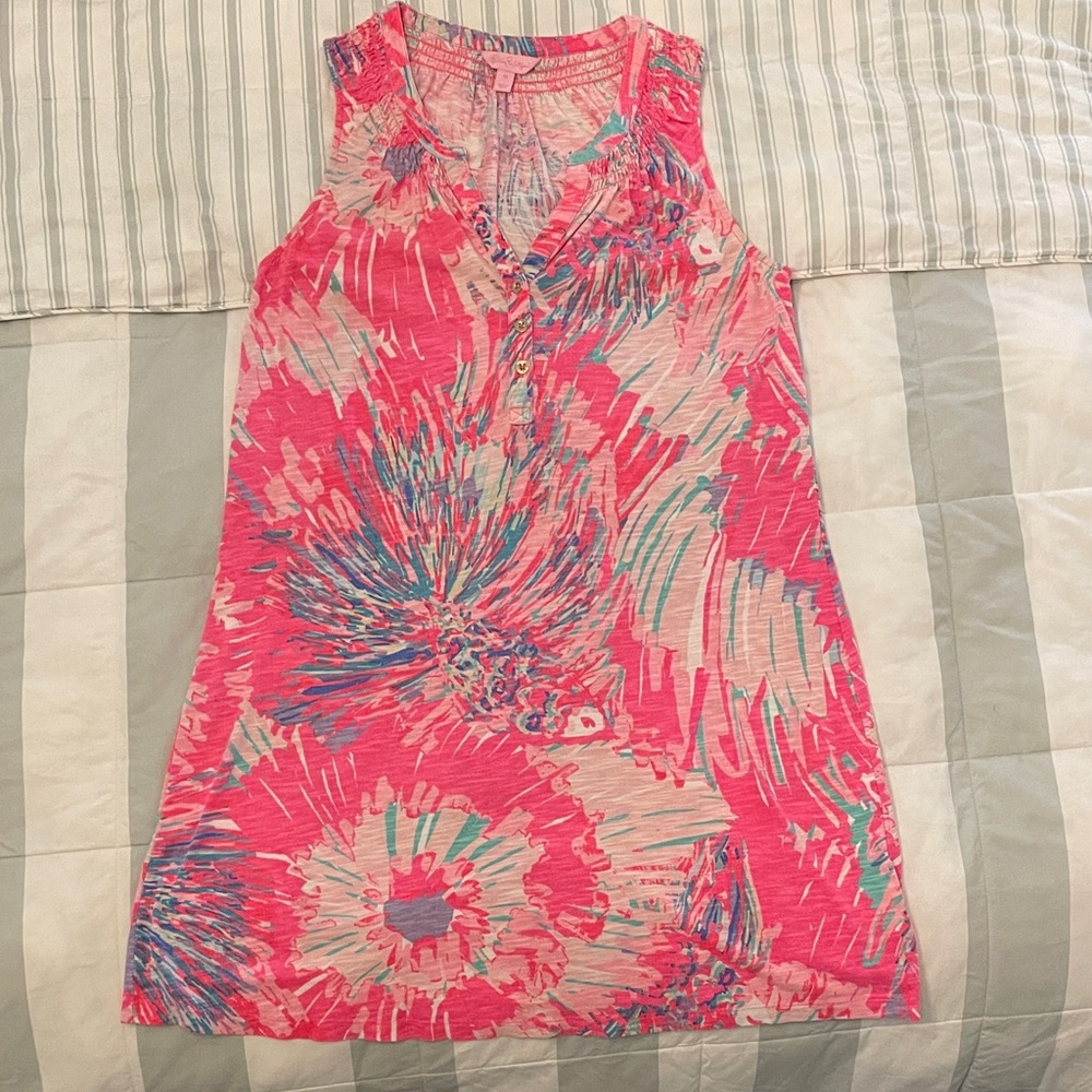 Lilly Pulitzer Pink and Blue Floral Dress